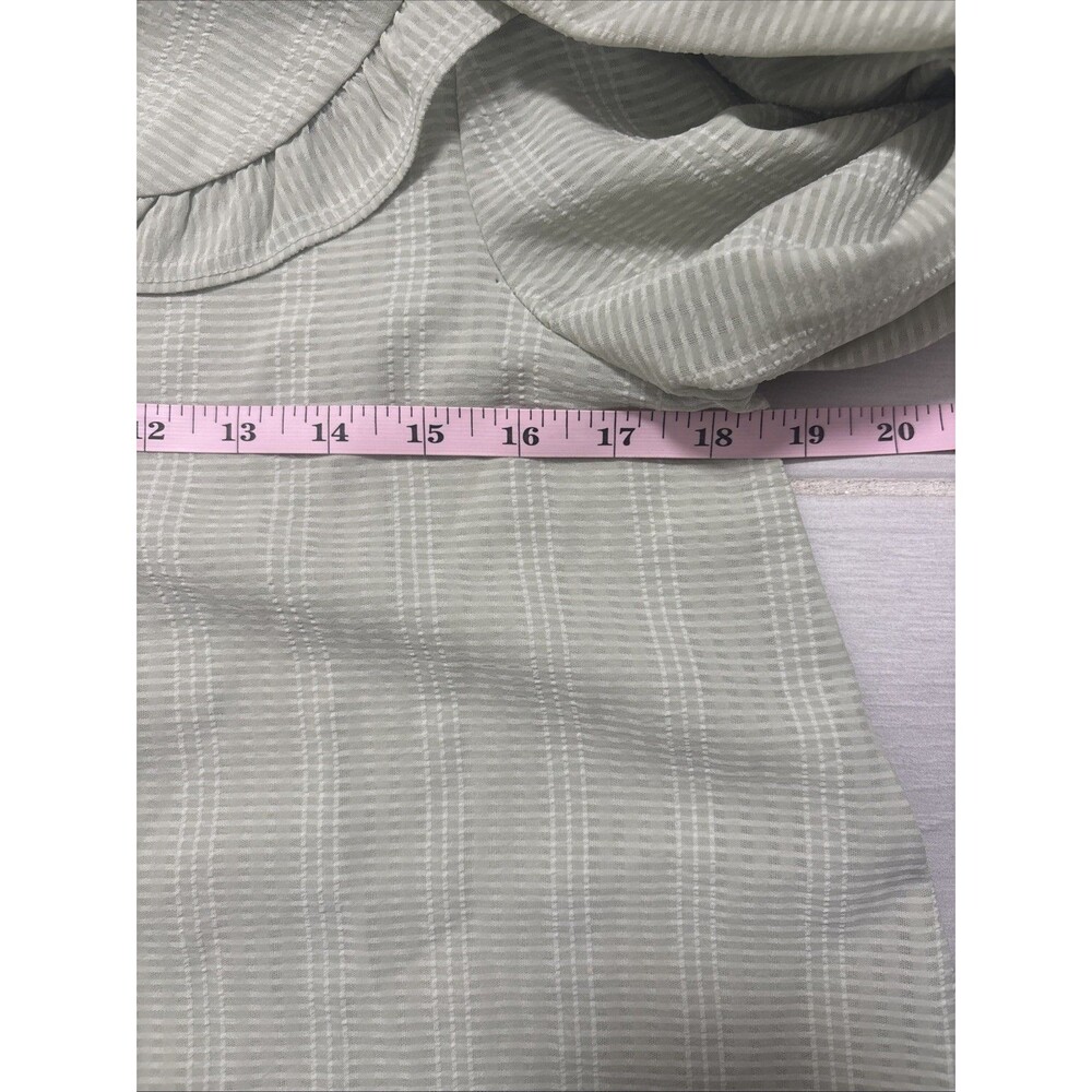 mine Sage Green Ruffled Collar Button-Front Blouse - Picture 8 of 10